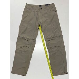 KUHL Liberator Convertible Cargo Pants Mens 34x32 Khaki Zip Off Hiking Outdoor